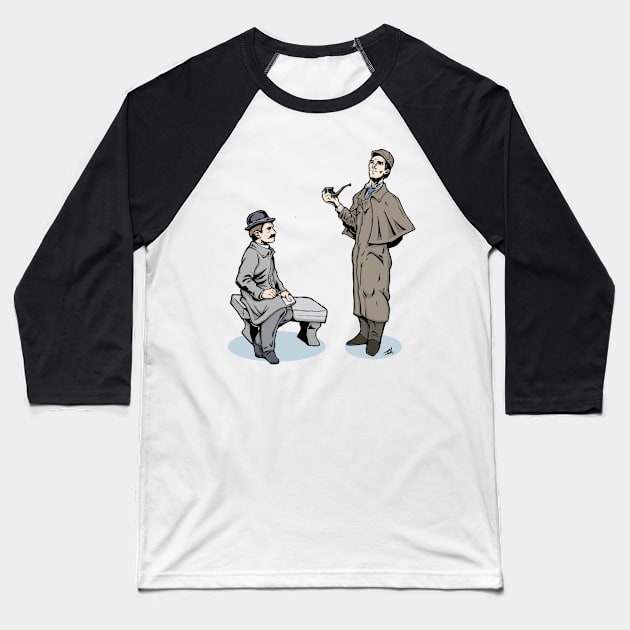 Victorian Sherlock and Watson Baseball T-Shirt by IT-Anastas